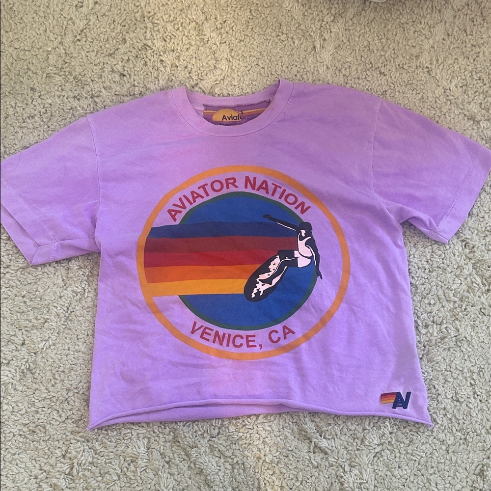 Aviator Nation Lavender Tee